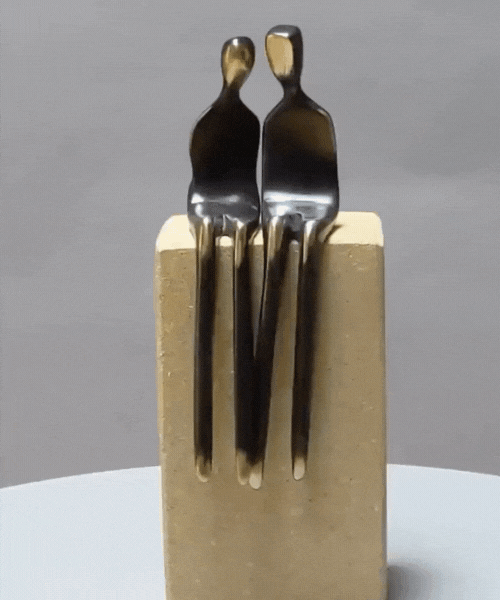 Seelenverwandte Bronze-Skulptur